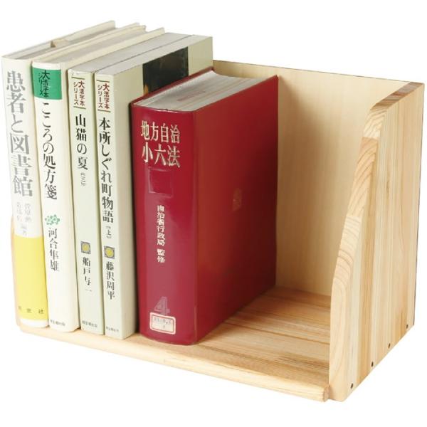 木製本立仕切なしA5、菊判などの一般書に最適なサイズ。懐かしく親しみのある本立です。■サイズ：W290×D160×H200■材質：ホワイトウッド(小さな節が特長の集成材)木製小型書架ブックスタンド本立て