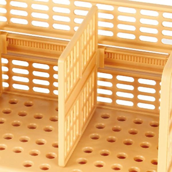 ダンドリ本立て小ライトブラウン用追加用移動板■サイズ：D115×H120mm■材質：HIPS樹脂■入数：4枚