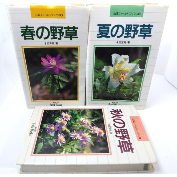 山溪フィールドブックス (1・春の野草/2・夏の野草/3・秋の野草)3冊/永田 芳男 (著) /山と溪谷社