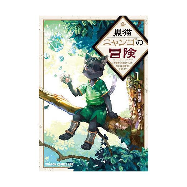 『黒猫ニャンゴの冒険 レア属性を引き当てたので、気ままな冒険者を目指します』1巻の表紙（Yahoo!ショッピングより）