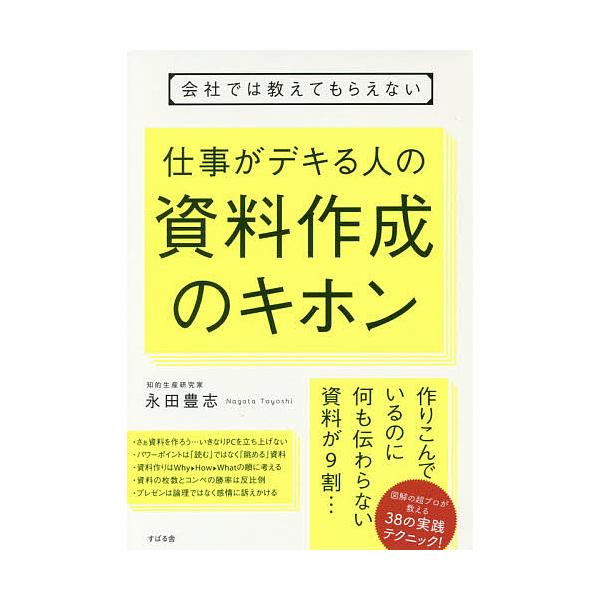 著:永田豊志出版社:すばる舎発売日:2017年05月キーワード:会社では教えてもらえない仕事がデキる人の資料作成のキホン永田豊志 ビジネス書 かいしやでわおしえてもらえないしごとができる カイシヤデワオシエテモラエナイシゴトガデキル ながた...