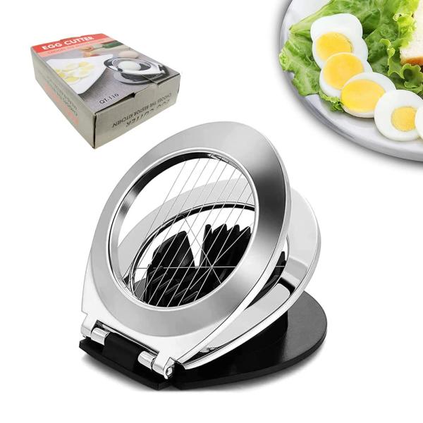 ゆで卵 カッター 卵カッター エッグスライサー ステンレス鋼製 2イン1多機能卵カッター 卵切器 玉子切り玉子カッター シンプル エッグスラ