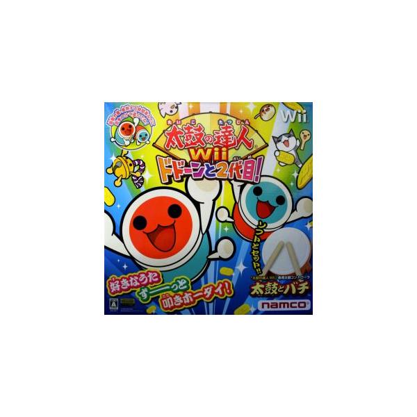 太鼓の達人Wii ドドーンと2代目! 「太鼓とバチ」同梱版 外箱・説明書なし・ディスク傷