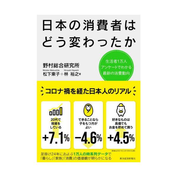 １万人の消費者アンケートで蓄積した分析データ（１９９７〜２０２１年）を活用し、コロナ禍で日本人の消費がどう変わったかを分析。<br>松下東子　著東洋経済新報社2022年10月ニホン　ノ　シヨウヒシヤ　ワ　ドウ　カワツタカマツシタ...