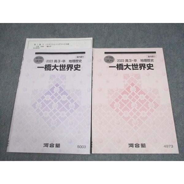 河合塾 一橋大学 一橋大世界史 テキスト 2023 夏期/冬期 計2冊 007s0C