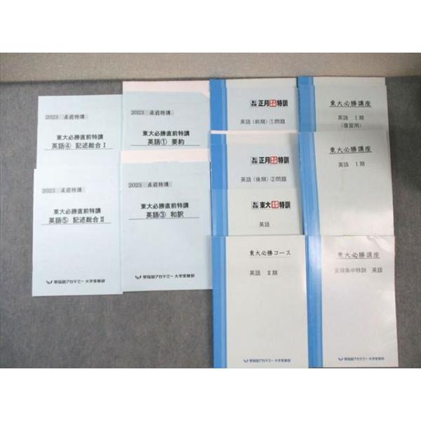 早稲田アカデミー 東大必勝講座 英語テキスト通年セット 特講 和訳