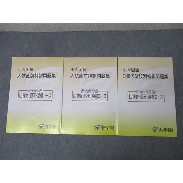 浜学園 小6国語 日曜志望校別/入試直前特訓問題集 L神女・四天・高槻