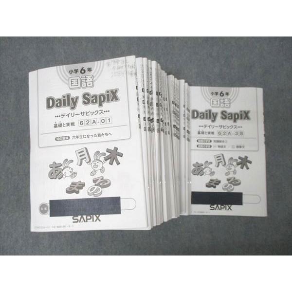 SAPIX 小学6年 国語 デイリーサピックス 基礎と実戦 62A-01～38 計38
