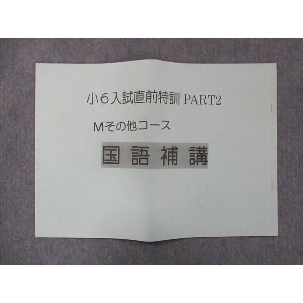 UG13-279 浜学園 小6 国語補講 入試直前特訓 PART2 Mその他コース