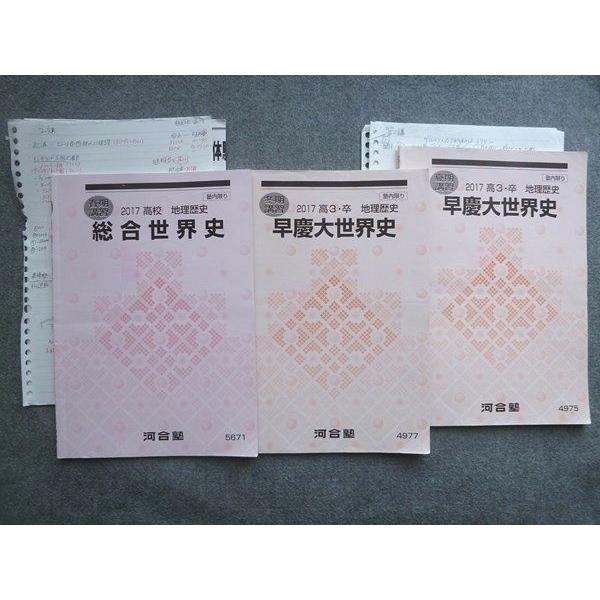 UV72-046 河合塾 高3 卒 地理歴史 早慶大世界史/総合世界史 2017 夏期