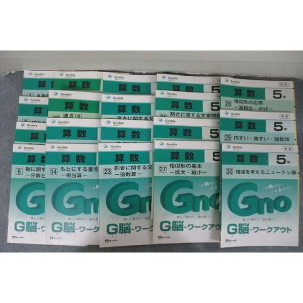 Gnoble グノーブル 5年 G脳 ワークアウト 算数 1/2/5/6/9〜11/14/17/18