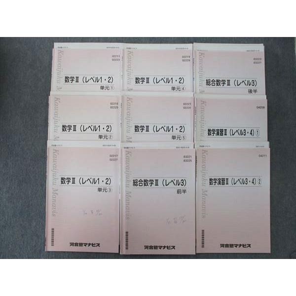 河合塾マナビス 数学III レベル1・2 単元(1)〜(5)/総合数学III レベル3
