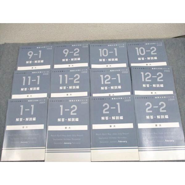 Z会 東京大学 難関大対策シリーズ 東大 2008年9月〜2009年2月 解答