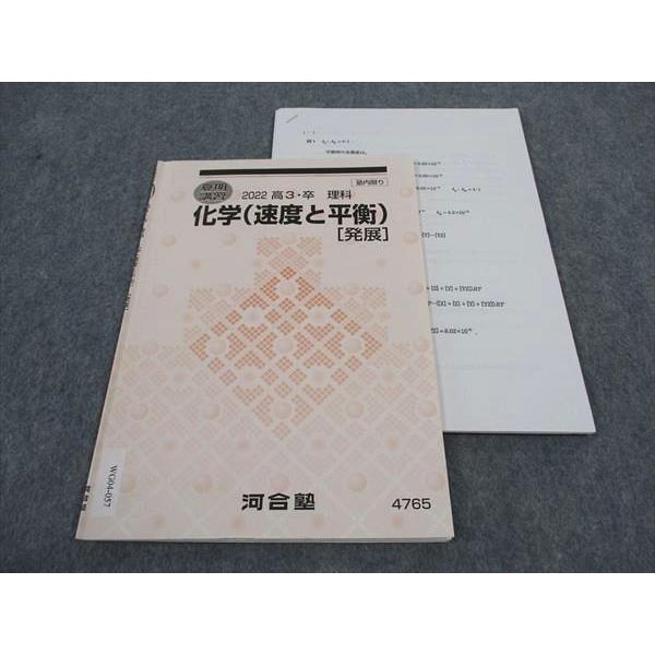 河合塾 化学 速度と平衡 発展 テキスト 2022 夏期講習 ☆ 004s0D