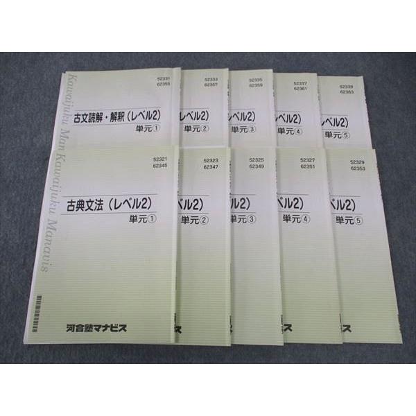 河合塾マナビス 古文読解・解釈/古典文法(レベル2) 単元1〜5 テキスト