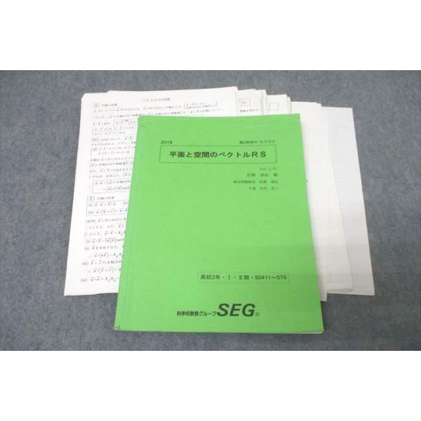 SEG教材　平面と空間のベクトル (Rクラス) SEG (科学的教育グループ) 高2数学R/Sクラス 平面と空間のベクトルRS