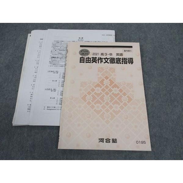 駿台 自由英作文徹底指導 テキスト 2021 直前講習 松尾直樹 ☆ 008s0C 