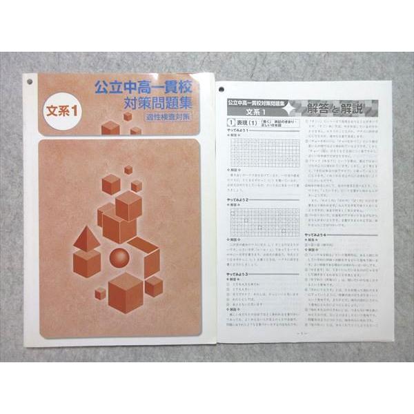 塾専用 小6 公立中高一貫校対策問題集 適性検査対策 文系1 状態良い
