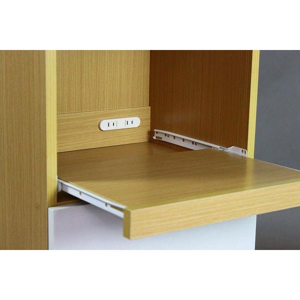 スライド付収納庫ｈ９０ｎａ 収納ラック 収納スペース 見せる収納 全国どこでも送料無料 シンプル キッチンラック キッチン収納 おしゃれ 収納棚 スリムラック 木目調