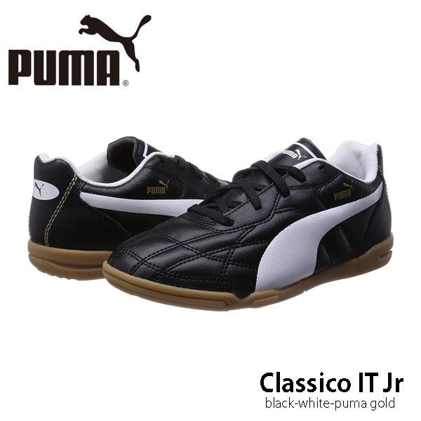 プーマ Puma Classico It Jr フットサルシューズ ジュニア 子供用 サッカー Black White Puma Gold 室内シューズ 18 0cm 22 5cm 21puma02 Boom Sports Ec店 通販 Yahoo ショッピング