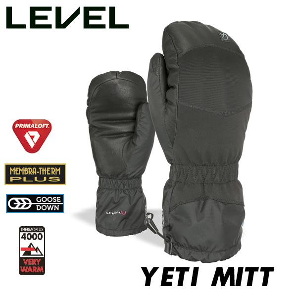 スキーグローブ メンズ レディース Level レベル イエティ ミット Yeti Mitt Black グースダウン ミトングローブ ボッコ 手袋 日本正規品 Levelsmu001 Boom Sports Ec店 通販 Yahoo ショッピング