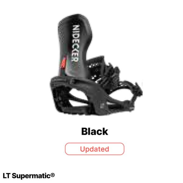 NIDECKER SUPERMATIC ナイデッカー L 黒 ビンディング NIDECKER（ナイデッカー） 予約 26-27 スノーボード ビンディング