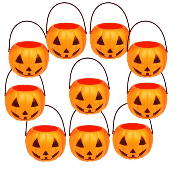 ハロウィン 壁面飾り パンプキンバスケット10個セット 10個）パンプキンバケツ 直径約7cm ハロウィンバスケット かぼちゃ