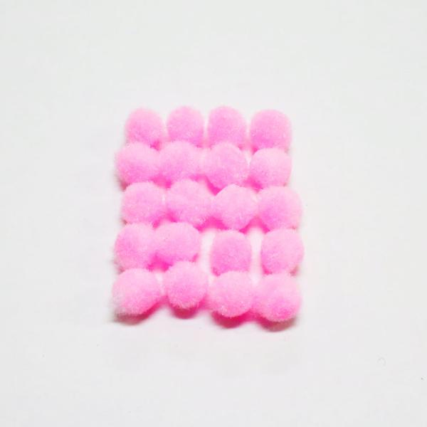 【在庫一掃】ぼんてん　直径約8ｍｍ　【ピンク20個入】　手芸材料