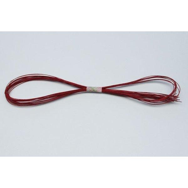 地巻ワイヤー　＃30　カラー：赤　72cm　【10本入】小分け