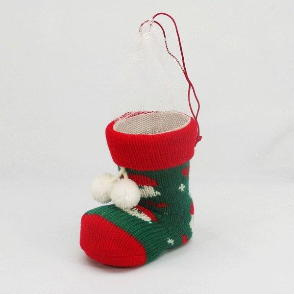 ニットブーツ 【カラー：赤/緑】【クリスマスブーツ】ニットブーツ