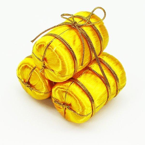 三ッ俵 三つ俵 金俵【Φ30mm】1個入り 花資材 縁起物 お正月豪華な