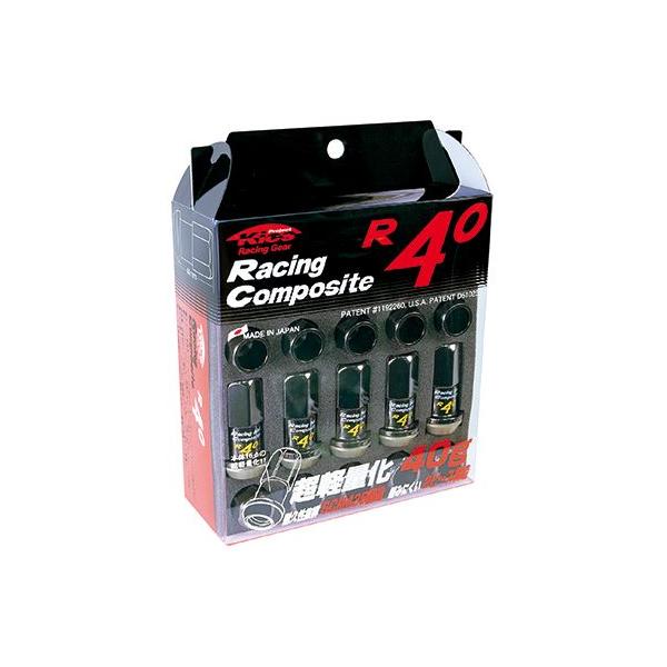 キョーエイ（KYO-EI) レーシングコンポジット R40 M12×P1.5 グロリアスブラック (ナット20個)