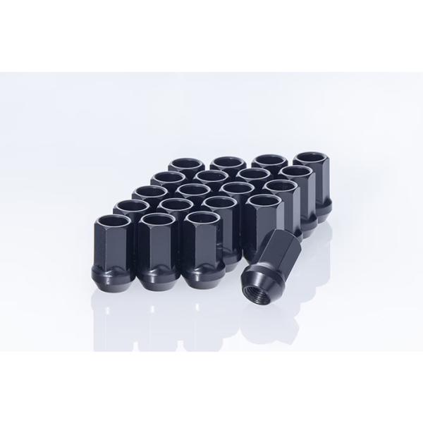 Motor Farm (モーターファーム) レーシングホイールナット 20個セット 17HEX M12×P1.5 全長35mm ブラック