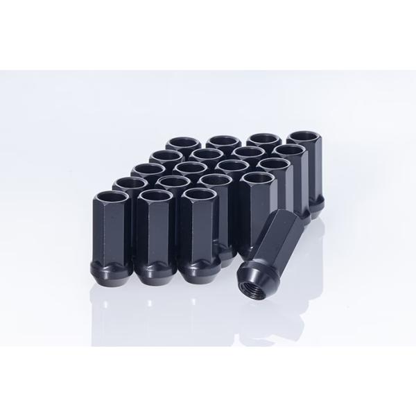 Motor Farm (モーターファーム) レーシングホイールナット 20個セット 17HEX M12×P1.25 全長45mm ブラック