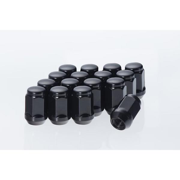 Motor Farm (モーターファーム) ホイールナット 16個セット 19HEX M12×P1.5 全長35mm ブラック