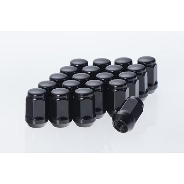 Motor Farm (モーターファーム) ホイールナット 20個セット 19HEX M12×P1.5 全長35mm ブラック