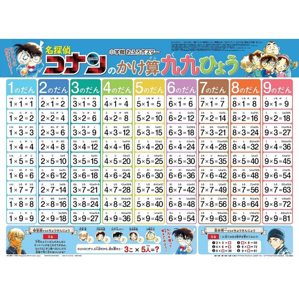 名探偵コナンのかけ算九九ひょう
