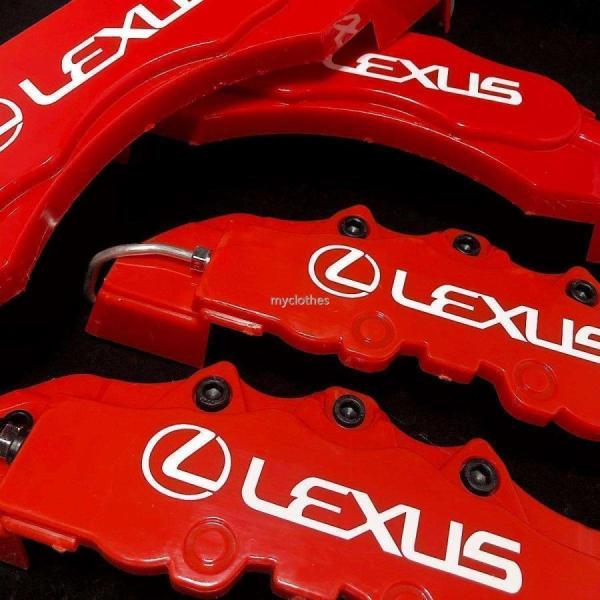 金属黒ボルトLEXUS キャリパーカバー レクサス 赤 レッド×ホワイ
