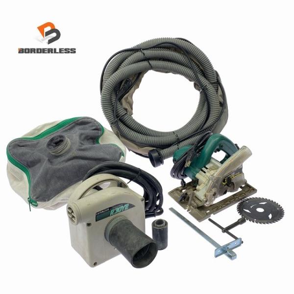 ☆中古品セット☆HITACHI 日立工機 100V 集じん丸のこ C5YC 集じん機 R30Y2 ホース＋ダストバッグ付 防じんマルノコ 集塵機128957