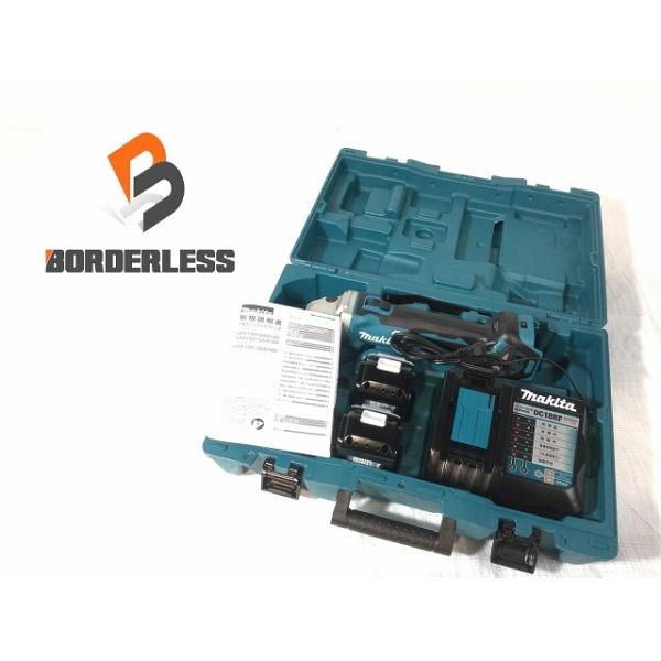 ☆未使用品☆makita マキタ 18V 充電式ディスクグラインダー GA412DRGX バッテリー2個(6.0Ah)充電器+ケース131811