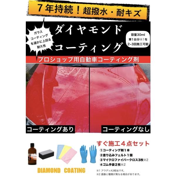とにかく水を弾く 7年持続 ダイヤモンドコーティング ULTIMATE