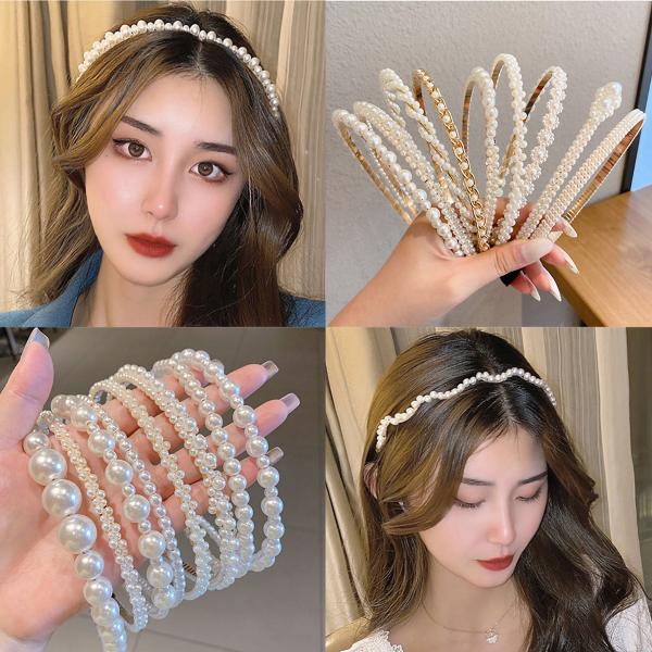 カチューシャ パール レディース ヘアアレンジ ヘアアクセ 白 パールホワイト 金色 ゴールド 女性 おしゃれ かわいい 送料無料