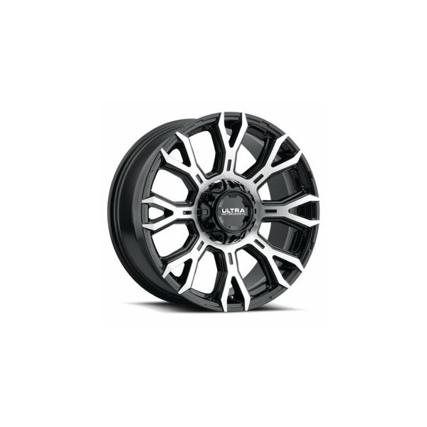 ジープラングラー　ルビコン用ウルトラスコーピオン123ホイール18x95x127（5x5）5x5.5（5x139.7）ブラックw/ダイヤモンド加工1MM
