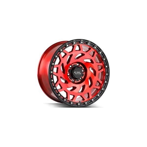 ジープ　ラングラー　ルビコン用オフロードモンスターM50ホイール20x9.55x127（5x5）キャンディーレッドブラックリング-12 MM