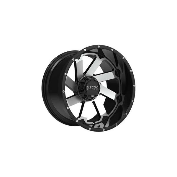 ジープ　ラングラールビコン用MassivオフロードOR4ホイール20x125x127（5x5）5x5.5（5x139.7）黒加工-44 MM