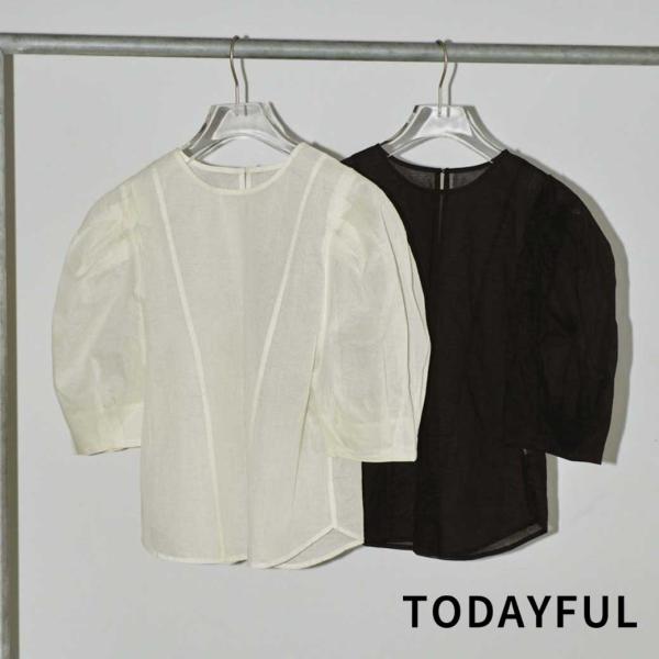 即納 TODAYFUL トゥデイフル Volumesleeve Organdy Blouse トップス 
