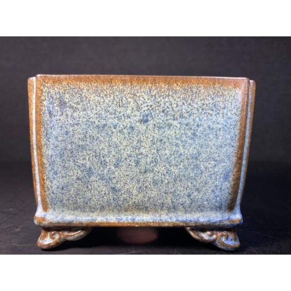 624.均釉雲足長方鉢 盆栽鉢 植木鉢 文革鉢 15*10.5*5cm 624.均釉雲足長方鉢 盆栽鉢 植木鉢 文革鉢 15*10.5