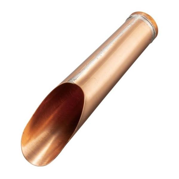 銅製インテリア小品土入れ 小/Copper scoop S銅板で作りました土スクイになります。小品盆栽や多肉植物の植え替えにいかがでしょうか。一回り大きいサイズもございます。長さ　約１３５ｍｍ口径　約３０ｍｍ（一番太いところ）重さ　約３０ｇ日本製