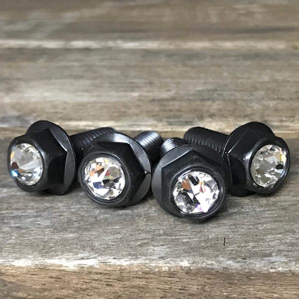 黒ステンレス＆クリスタルガラス 高耐久性 スワロフスキー ナンバー