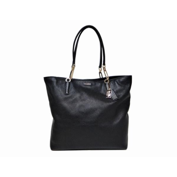 COACH（コーチ） 26225 レザー ラージトートバッグ ブラック＜USED
